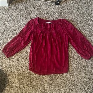 Diane Von Furstenberg Deep Red Blouse